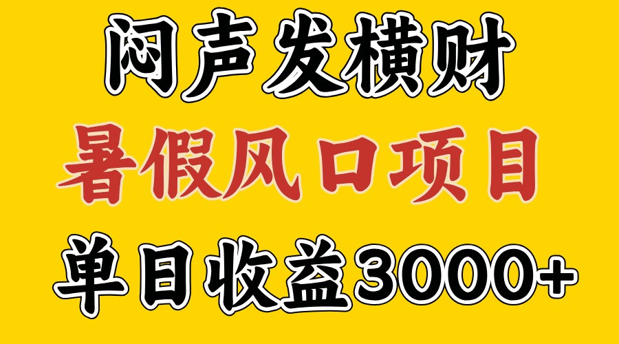 30天赚了7.5W 暑假风口项目，比较好学，2天左右上手-咖脉互联