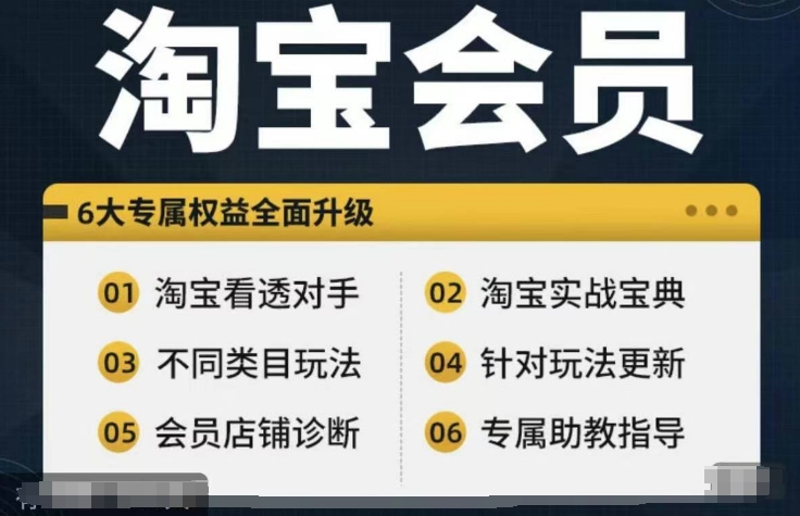 淘宝会员【淘宝所有课程，全面分析对手】，初级到高手全系实战宝典-咖脉互联