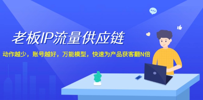 老板IP流量供应链，动作越少账号越好，万能模型快速为产品获客翻N倍！-咖脉互联