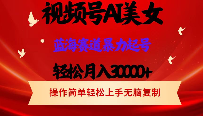 （12178期）视频号AI美女跳舞，轻松月入30000+，蓝海赛道，流量池巨大，起号猛，当…-咖脉互联