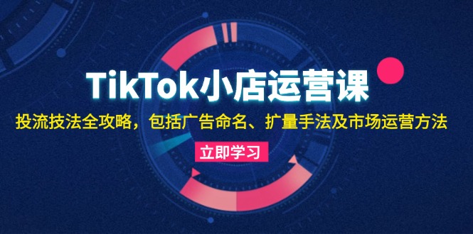 （13063期）TikTok小店运营课：投流技法全攻略，包括广告命名 扩量手法及市场运营方法-咖脉互联