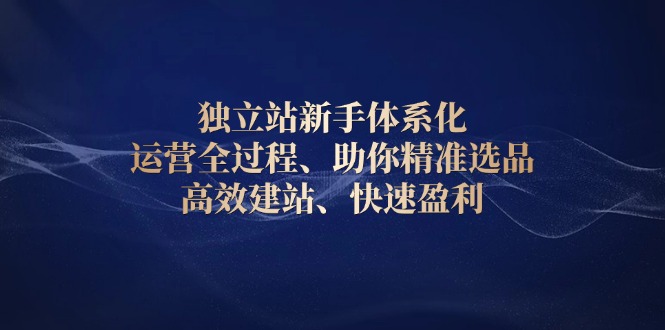 独立站新手体系化 运营全过程，助你精准选品、高效建站、快速盈利-咖脉互联