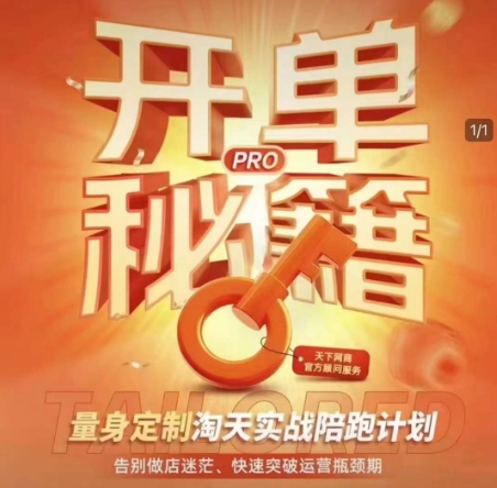 淘宝开单秘籍PRO，量身定制淘天实战陪跑计划，告别做店迷茫、快速突破运营瓶颈期-咖脉互联