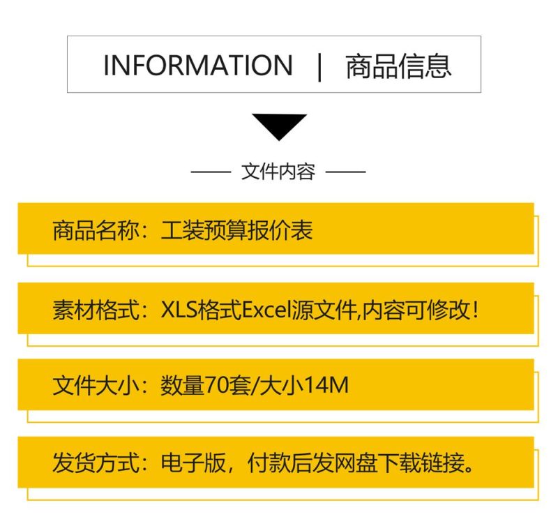 工装造价装修工程预算报价表酒店餐饮餐厅办公酒吧咖啡厅表格材料-咖脉互联