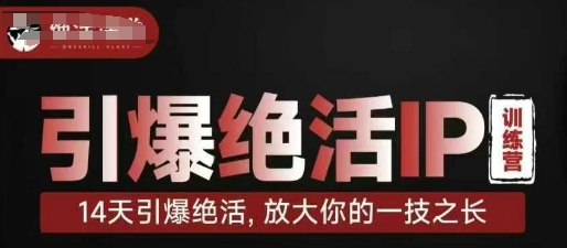 引爆绝活IP训练营，14天引爆绝活，放大你的一技之长-咖脉互联