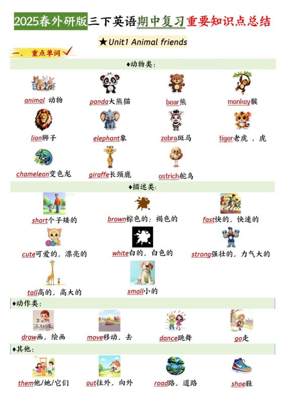 三下英语外研期中知识清单2-咖脉互联
