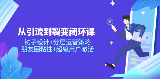 从引流到裂变闭环课：钩子设计+分层运营策略，朋友圈粘性+超级用户激活-咖脉互联