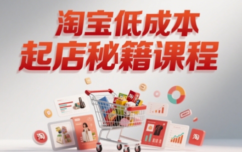 淘宝低成本起店系统课，助你快速起店，实现弯道超车-咖脉互联