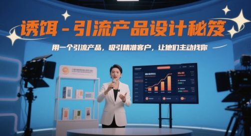 诱饵-引流产品设计秘笈，用一个引流产品，吸引精准客户，让他们主动找你-咖脉互联