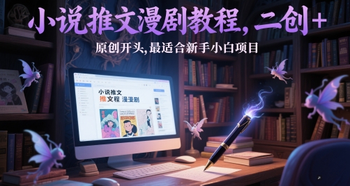 小说推文漫剧教程，二创+原创开头，最适合新手小白项目-咖脉互联