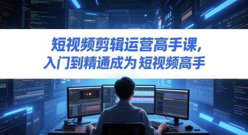短视频剪辑运营高手课，入门到精通成为短视频高手-咖脉互联