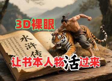 书本人物裸眼3D视频，新的玩法，流量超猛，保姆级教程-咖脉互联