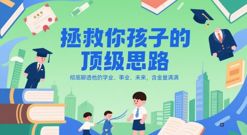 付费文章：拯救你孩子的顶级思路，彻底聊透他的学业、事业、未来，含金量满满-咖脉互联