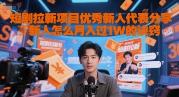 短剧拉新项目优秀新人代表分享新人怎么月入过1W的诀窍-咖脉互联