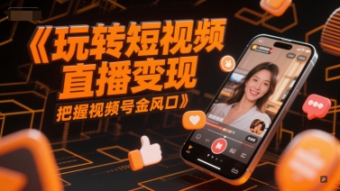 玩转短视频直播变现，把握视频号金风口-咖脉互联
