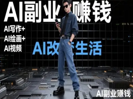 AI改变生活(Ai写作+AI绘画+Ai视频)，AI副业挣钱-咖脉互联