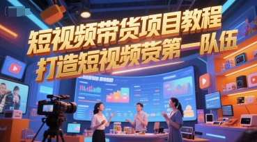 短视频带货项目教程，打造短视频带货第一队伍-咖脉互联