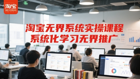 淘宝无界系统实操课程，系统化学习无界推广-咖脉互联