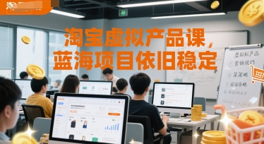 淘宝虚拟产品课，蓝海项目依旧稳定-咖脉互联
