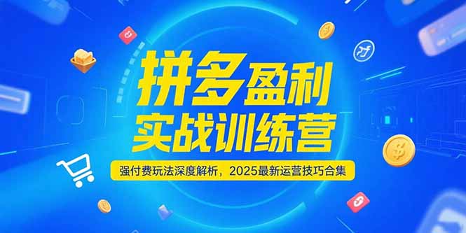拼多多盈利实战训练营，强付费玩法深度解析，2025运营技巧合集-更新6月-咖脉互联
