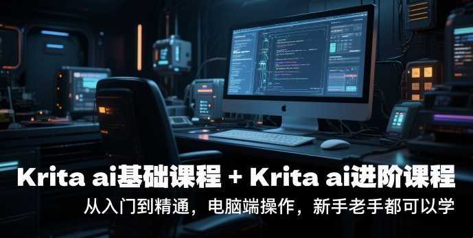 krita ai基础课程+Krita ai进阶课程，从入门到精通，电脑端操作，新手老手都可以学-咖脉互联