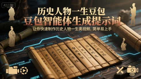 历史人物一生豆包智能体生成提示词，让你快速制作历史人物一生类视频，简单易上手-咖脉互联
