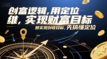创富逻辑，用定位思维实现财富目标，想实现创收目标，先搞懂定位-咖脉互联