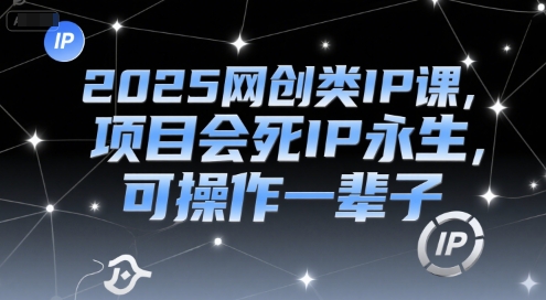 2025网创类IP课，项目会死IP永生，可操作一辈子-咖脉互联