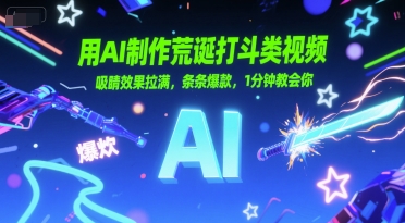 用AI制作荒诞打斗类视频，吸睛效果拉满，条条爆款，1分钟教会你-咖脉互联