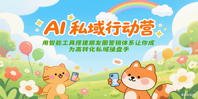 AI私域行动营：用智能工具搭建朋友圈营销体系让你成为高转化私域操盘手-咖脉互联