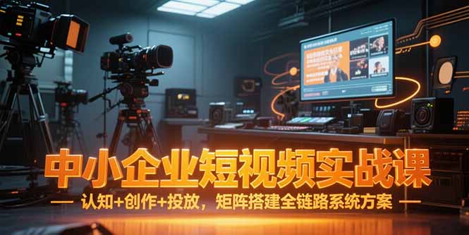 中小企业短视频实战课，认知+创作+投放，矩阵搭建全链路系统方案-咖脉互联