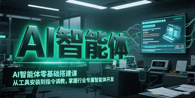 AI智能体零基础搭建课，从工具安装到指令调教，掌握行业专属智能体开发…-咖脉互联