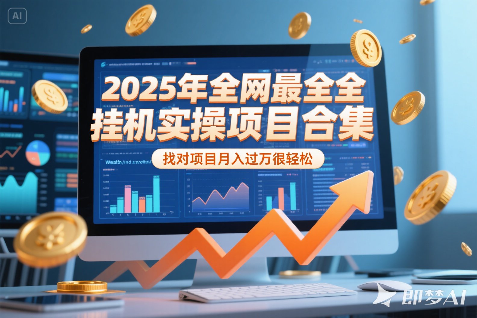 2025年挂机实操项目实操演练，挂机类型，AI直播类型，轻资产创业类型…-咖脉互联