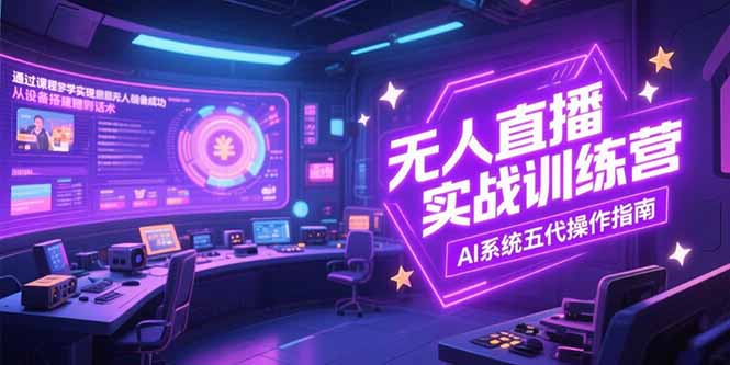 无人直播实操训练营，从设备搭建到话术，AI系统五代操作指南(7月更新-咖脉互联