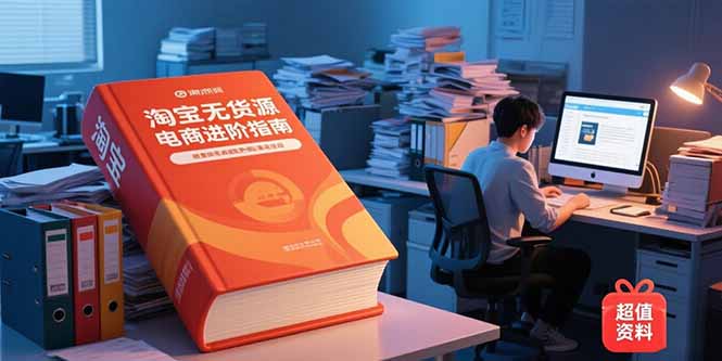 淘宝无货源电商进阶指南，包含新人课、进阶课，配套资料，蓝海选品等-咖脉互联
