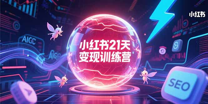 小红书21天变现训练营，AIGC工具高效应用，SEO优化核心技巧-咖脉互联