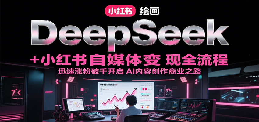 DeepSeek绘画+小红书自媒体变现全流程，迅速涨粉破千开启AI内容创作商业之路-咖脉互联