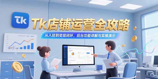 Tk店铺运营全攻略，从入驻到变现闭环，后台功能详解与实操演示-咖脉互联
