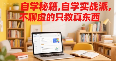 自学秘籍，自学实战派，不聊虚的只教真东西-咖脉互联