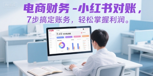 电商财务-小红书对账，7步搞定账务，轻松掌握利润-咖脉互联