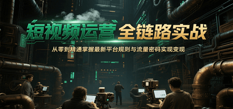 短视频运营全链路实战,从零到精通掌握最新平台规则与流量密码实现变现-咖脉互联