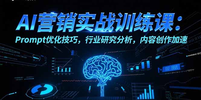 AI营销实战训练课：Prompt优化技巧，行业研究分析，内容创作加速-咖脉互联