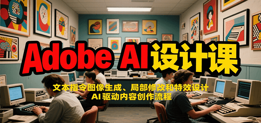 Adobe AI设计课：文本指令图像生成、局部修改和特效设计，AI驱动内容创作流程-咖脉互联