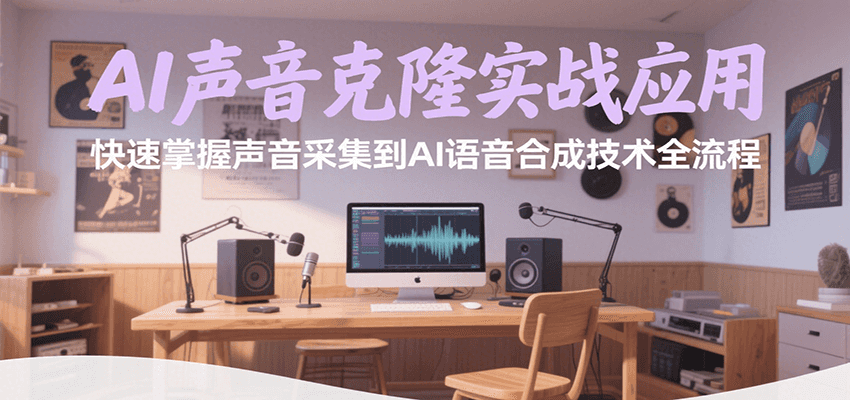 AI声音克隆实战应用，快速掌握声音采集到AI语音合成技术全流程-咖脉互联
