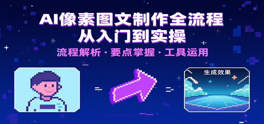 AI像素图文制作全流程：内容要点、文案选择及所用工具，助你快速入局-咖脉互联