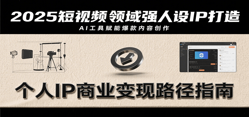 2025短视频领域强人设IP打造，结合爆款案例与AI工具应用，从个人出镜到商业成交转化-咖脉互联