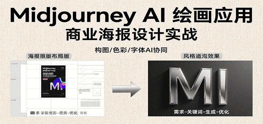 Midjourney AI绘画应用，关键词指令解析、漫画头像制作、海报设计、3D人物生成等-咖脉互联