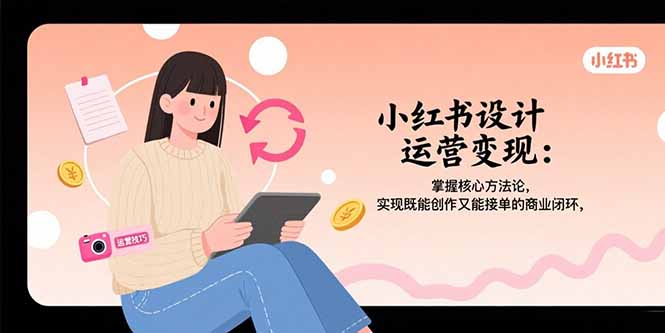 小红书设计运营变现：掌握核心方法论，实现既能创作又能接单的商业闭环-咖脉互联