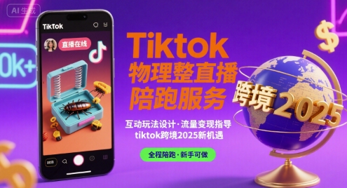 Tiktok物理整蛊直播陪跑服务-tiktok跨境2025-咖脉互联