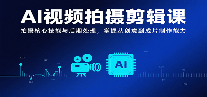 AI视频拍摄剪辑课，拍摄核心技能与后期处理，掌握从创意到成片制作能力-咖脉互联